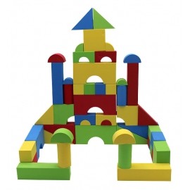 SET CONSTRUCCION FOAM 50 UNIDADES FORMAS GEOMETRICAS