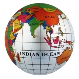 PELOTA PVC DECORADA MAPAMUNDI AZUL 0-6 AÃ‘OS