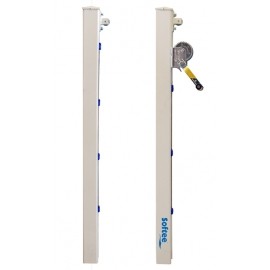 JUEGO POSTES TENIS FIJOS ALUMINIO SECCION  CUADRADA 80 X 80 MM