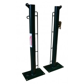 JUEGO POSTES DE TENIS FIJOS Ã˜ 80 MM CON BASE PARA ATORNILLAR