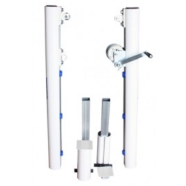 JUEGO POSTES TENIS ALUMINIO Ã˜ 90 MM FIJOS