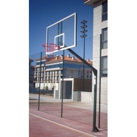 JUEGO CANASTAS BALONCESTO MONOTUBULAR FIJAS CON BASE PARA ANCLAJE -SIN TABLERO, NI ARO -