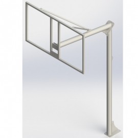 JUEGO CANASTAS BALONCESTO MONOTUBO NEW TUBO 114 MM FIJAS  -SIN TABLERO, ARO- CON BASE DE ANCLAJE