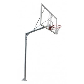 JUEGO CANASTAS GALVANIZADAS BALONCESTO MONOTUBO NEW TUBO 114 MM FIJAS CON BASE ANCLAJE-SIN TABLERO,ARO