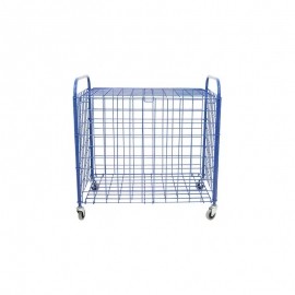 CARRO PORTABALONES ACERO PLEGABLE CON RUEDAS Y TAPA