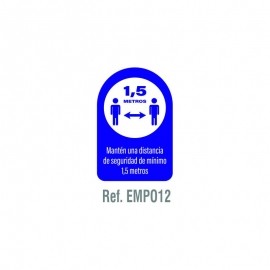 SEÑAL 200x300 MM DISTANCIA SEGURIDAD 1,5 M