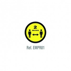 SEÑAL CIRCULAR 300 MM DISTANCIA SEGURIDAD 2 M