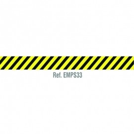 SEÑAL 1000x100 MM LINEADO AMARILLO/NEGRO